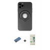 MARSİLYAN™- iPhone 12 Pro Max Kılıf Eksen Klasik Prime - Siyah 20D Premium Cam Ekran Koruyucu + Shine Kamera Lens Koruma Cam - GD