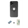 MARSİLYAN™- iPhone 12 Pro Max Kılıf Eksen Klasik Prime - Siyah 20D Premium Cam Ekran Koruyucu + Shine Kamera Lens Koruma Cam - GI