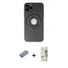 MARSİLYAN™- iPhone 12 Pro Max Kılıf Eksen Klasik Prime - Siyah 20D Premium Cam Ekran Koruyucu + Shine Kamera Lens Koruma Cam - GS