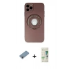 MARSİLYAN™- iPhone 12 Pro Max Kılıf Eksen Klasik Prime - Siyah 20D Premium Cam Ekran Koruyucu + Shine Kamera Lens Koruma Cam - GI