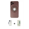MARSİLYAN™- iPhone 12 Pro Max Kılıf Eksen Klasik Prime - Siyah 20D Premium Cam Ekran Koruyucu + Shine Kamera Lens - LT