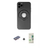 MARSİLYAN™- iPhone 12 Pro Max Kılıf Eksen Klasik Prime - Siyah 20D Premium Cam Ekran Koruyucu + Renkli Kamera Lens Koruma Cam - TU