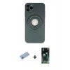 MARSİLYAN™- iPhone 12 Pro Max Kılıf Eksen Klasik Prime - Siyah 360 Mat Full Body Arka Koruyucu + Mavi Shine Kamera Lens Koruma Cam