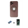 MARSİLYAN™- iPhone 12 Pro Max Kılıf Eksen Klasik Prime - Siyah 360 Mat Full Body Arka Koruyucu + Shine Kamera Lens Koruma Cam - GD