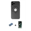 MARSİLYAN™- iPhone 12 Pro Max Kılıf Eksen Klasik Prime - Siyah 360 Mat Full Body Arka Koruyucu + Shine Kamera Lens Koruma Cam - GD