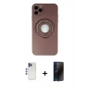 MARSİLYAN™- iPhone 12 Pro Max Kılıf Eksen Klasik Prime - Siyah 3D Antistatik Hayalet Cam Ekran Koruyucu + Shine Kamera Lens - LT