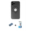 MARSİLYAN™- iPhone 12 Pro Max Kılıf Eksen Klasik Prime - Siyah 5D Eko Cam Ekran Koruyucu + Shine Kamera Lens Koruma Cam - GD