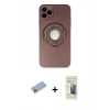 MARSİLYAN™- iPhone 12 Pro Max Kılıf Eksen Klasik Prime - Siyah 6D Mat Seramik Hayalet Nano Ekran Koruyucu + Shine Kamera Lens Koruma Cam - MI