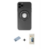 MARSİLYAN™- iPhone 12 Pro Max Kılıf Eksen Klasik Prime - Siyah 6D Mat Seramik Hayalet Nano Ekran Koruyucu + Shine Kamera Lens Koruma Cam - MI