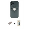 MARSİLYAN™- iPhone 12 Pro Max Kılıf Eksen Klasik Prime - Siyah 6D Mat Seramik Hayalet Nano Ekran Koruyucu + Shine Kamera Lens Koruma Cam - SABE