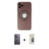 MARSİLYAN™- iPhone 12 Pro Max Kılıf Eksen Klasik Prime - Siyah 6D Mat Seramik Hayalet Nano Ekran Koruyucu + Neon Fosforlu Kamera Lens - BZ