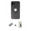MARSİLYAN™- iPhone 12 Pro Max Kılıf Eksen Klasik Prime - Siyah 6D Mat Seramik Hayalet Nano Ekran Koruyucu + Shine Kamera Lens Koruma Cam - PE