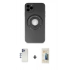 MARSİLYAN™- iPhone 12 Pro Max Kılıf Eksen Klasik Prime - Siyah 6D Mat Seramik Hayalet Nano Ekran Koruyucu + Shine Kamera Lens - LT