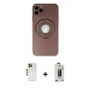 MARSİLYAN™- iPhone 12 Pro Max Kılıf Eksen Klasik Prime - Siyah Bilvis Hayalet Cam Ekran Koruyucu + Shine Kamera Lens - GD