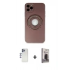MARSİLYAN™- iPhone 12 Pro Max Kılıf Eksen Klasik Prime - Siyah Bilvis Hayalet Cam Ekran Koruyucu + Shine Kamera Lens - LT