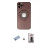 MARSİLYAN™- iPhone 12 Pro Max Kılıf Eksen Klasik Prime - Siyah Bilvis Hayalet Cam Ekran Koruyucu + Shine Kamera Lens Koruma Cam - MI