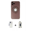MARSİLYAN™- iPhone 12 Pro Max Kılıf Eksen Klasik Prime - Siyah Bilvis Hayalet Cam Ekran Koruyucu + Shine Kamera Lens - LT