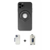 MARSİLYAN™- iPhone 12 Pro Max Kılıf Eksen Klasik Prime - Siyah Bilvis Hayalet Cam Ekran Koruyucu + Shine Kamera Lens - LT