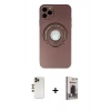 MARSİLYAN™- iPhone 12 Pro Max Kılıf Eksen Klasik Prime - Siyah Bilvis Hayalet Cam Ekran Koruyucu + Shine Kamera Lens - GD