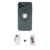 MARSİLYAN™- iPhone 12 Pro Max Kılıf Eksen Klasik Prime - Siyah Joko 5D Cam + Shine Kamera Lens - GD