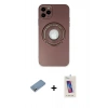 MARSİLYAN™- iPhone 12 Pro Max Kılıf Eksen Klasik Prime - Siyah Joko 5D Cam + Shine Kamera Lens Koruma Cam - GS