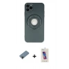 MARSİLYAN™- iPhone 12 Pro Max Kılıf Eksen Klasik Prime - Siyah Joko 5D Cam + Shine Kamera Lens Koruma Cam - SH