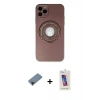 MARSİLYAN™- iPhone 12 Pro Max Kılıf Eksen Klasik Prime - Siyah Joko 5D Cam + Shine Kamera Lens Koruma Cam - SH