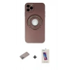 MARSİLYAN™- iPhone 12 Pro Max Kılıf Eksen Klasik Prime - Siyah Joko 5D Cam + Shine Kamera Lens Koruma Cam - SABE