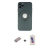 MARSİLYAN™- iPhone 12 Pro Max Kılıf Eksen Klasik Prime - Siyah Joko 5D Cam + Shine Kamera Lens Koruma Cam - SABE