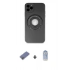 MARSİLYAN™- iPhone 12 Pro Max Kılıf Eksen Klasik Prime - Siyah Joko Magic 5D Cam + Metal Kamera Lens Koruma Cam - GD