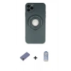 MARSİLYAN™- iPhone 12 Pro Max Kılıf Eksen Klasik Prime - Siyah Joko Magic 5D Cam + Metal Kamera Lens Koruma Cam - GD