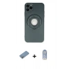 MARSİLYAN™- iPhone 12 Pro Max Kılıf Eksen Klasik Prime - Siyah Joko Magic 5D Cam + Shine Kamera Lens Koruma Cam - GS