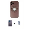 MARSİLYAN™- iPhone 12 Pro Max Kılıf Eksen Klasik Prime - Siyah Joko Magic 5D Cam + Neon Fosforlu Kamera Lens - MI