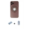 MARSİLYAN™- iPhone 12 Pro Max Kılıf Eksen Klasik Prime - Siyah Joko Magic 5D Cam + Mavi Shine Kamera Lens Koruma Cam
