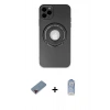 MARSİLYAN™- iPhone 12 Pro Max Kılıf Eksen Klasik Prime - Siyah Joko Magic 5D Cam + Metal Kamera Lens Koruma Cam - KI