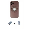 MARSİLYAN™- iPhone 12 Pro Max Kılıf Eksen Klasik Prime - Siyah Joko Magic 5D Cam + Metal Kamera Lens Koruma Cam - KI