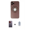 MARSİLYAN™- iPhone 12 Pro Max Kılıf Eksen Klasik Prime - Siyah Joko Magic 5D Cam + Neon Fosforlu Kamera Lens - TU