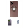 MARSİLYAN™- iPhone 12 Pro Max Kılıf Eksen Klasik Prime - Siyah Joko Magic 5D Cam + Neon Fosforlu Kamera Lens - YL