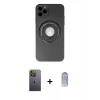 MARSİLYAN™- iPhone 12 Pro Max Kılıf Eksen Klasik Prime - Siyah Joko Magic 5D Cam + Neon Fosforlu Kamera Lens - YL