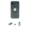 MARSİLYAN™- iPhone 12 Pro Max Kılıf Eksen Klasik Prime - Siyah Joko Magic 5D Cam + Renkli Kamera Lens Koruma Cam - YL