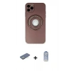MARSİLYAN™- iPhone 12 Pro Max Kılıf Eksen Klasik Prime - Siyah Joko Magic 5D Cam + Renkli Kamera Lens Koruma Cam - YL