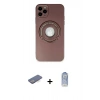 MARSİLYAN™- iPhone 12 Pro Max Kılıf Eksen Klasik Prime - Siyah Joko Magic 5D Cam + Renkli Kamera Lens Koruma Cam - MI