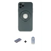 MARSİLYAN™- iPhone 12 Pro Max Kılıf Eksen Klasik Prime - Siyah Joko Magic 5D Cam + Renkli Kamera Lens Koruma Cam - MI