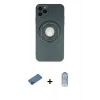 MARSİLYAN™- iPhone 12 Pro Max Kılıf Eksen Klasik Prime - Siyah Joko Magic 5D Cam + Shine Kamera Lens Koruma Cam - GD