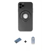 MARSİLYAN™- iPhone 12 Pro Max Kılıf Eksen Klasik Prime - Siyah Joko Magic 5D Cam + Shine Kamera Lens Koruma Cam - GD
