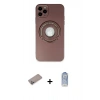 MARSİLYAN™- iPhone 12 Pro Max Kılıf Eksen Klasik Prime - Siyah Joko Magic 5D Cam + Shine Kamera Lens Koruma Cam - SABE