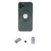 MARSİLYAN™- iPhone 12 Pro Max Kılıf Eksen Klasik Prime - Siyah Joko Magic 5D Cam + Shine Kamera Lens Koruma Cam - SABE