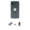 MARSİLYAN™- iPhone 12 Pro Max Kılıf Eksen Klasik Prime - Siyah Joko Magic 5D Hayalet Cam + Metal Kamera Lens Koruma Cam - GD