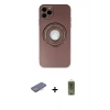 MARSİLYAN™- iPhone 12 Pro Max Kılıf Eksen Klasik Prime - Siyah Joko Magic 5D Hayalet Cam + Renkli Kamera Lens Koruma Cam - PE
