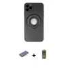 MARSİLYAN™- iPhone 12 Pro Max Kılıf Eksen Klasik Prime - Siyah Joko Magic 5D Hayalet Cam + Renkli Kamera Lens Koruma Cam - PE